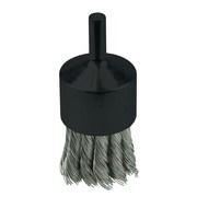 Weiler 1-1/8" Knot Wire End Brush, .014" Stainless Steel Fill 10031